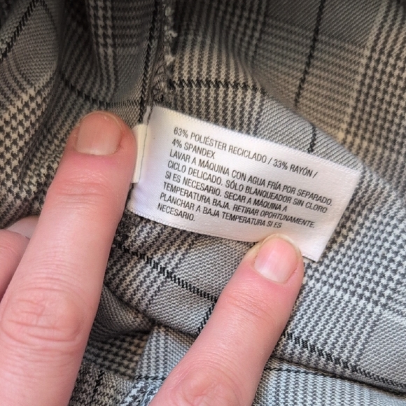 Merona Women's Plaid Gray Dress Pants - Picture 3 of 7